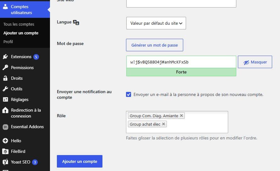 Groupe d'utilisateur